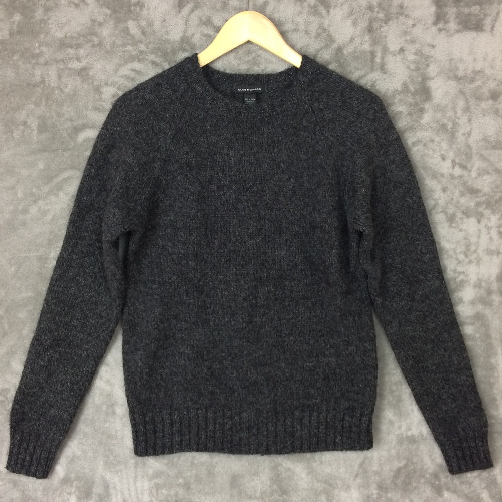 Club Monaco Sweater Womens Small Alpaca Grey Pullover Minimalist Capsule Luxury